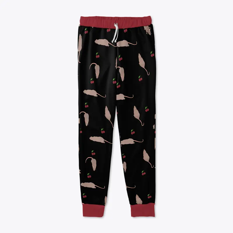 Cherry Rat Joggers in Black